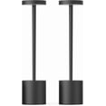 thumbnail image 1 of Lampe de Table Sans Fil CZCPP Lot de 2, 13.8 Pouces de Hauteur Led Rechargeable, 3 Couleurs Tactile Dimmable, Lampe de Chevet Portable Moderne pour Chambre Bureau Lecture, Noir, 1 of 4