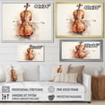 thumbnail image 4 of Designart "Rich Brown Cello Contour I" Music Wall Art Prints, 4 of 7
