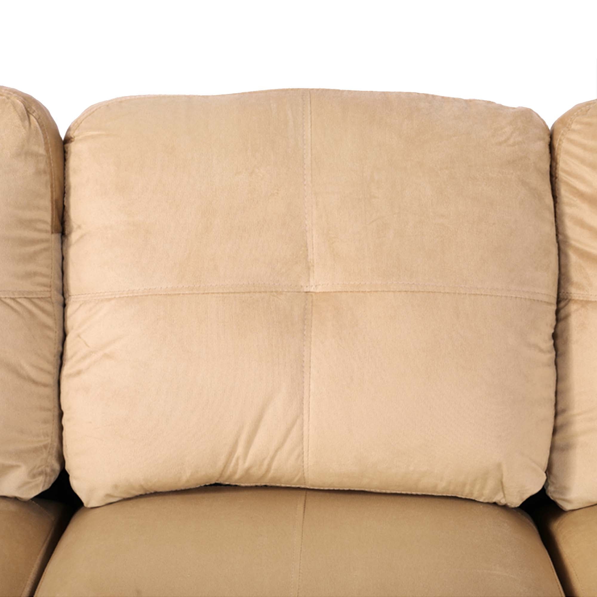 Aukfa Sectional Sofa, 3 Piece Living Room Couch with Storage Ottoman, Left Facing Chaise, Beige