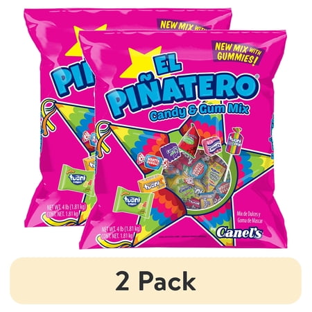 (2 pack) Canel's El Pinatero Pinata Party Candy Mix, Assorted Fruit Flavors, 4 lb Bag