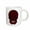 White, variant on 3drose, Ruby Red Damask Skull, 11oz Two-tone Red Mug