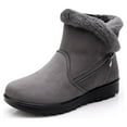thumbnail image 7 of Yazi  Women Snow Boots Winter Shoes Faux Fur Lined Warm Comfortable Anti Slip Booties with Zippers Size  4.5-12, 7 of 7