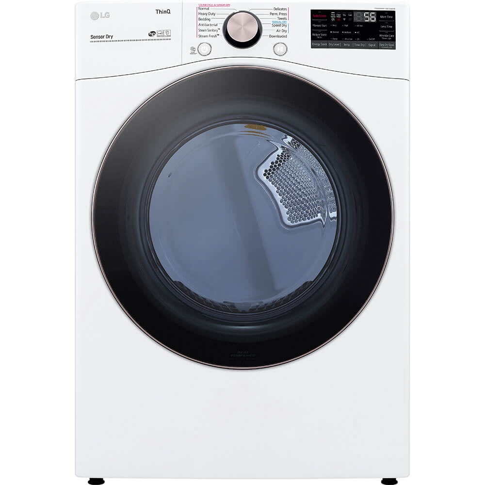 LG DLEX4000W 7.4 Cu. Ft. Ultra Large Capacity Smart wi-fi Enabled Front Load Electric Dryer with TurboSteam and