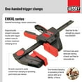 thumbnail image 2 of Bessey Trigger Clamp, Plastic Handle and 3 5/8 in Throat Depth EHKXL18, 2 of 7