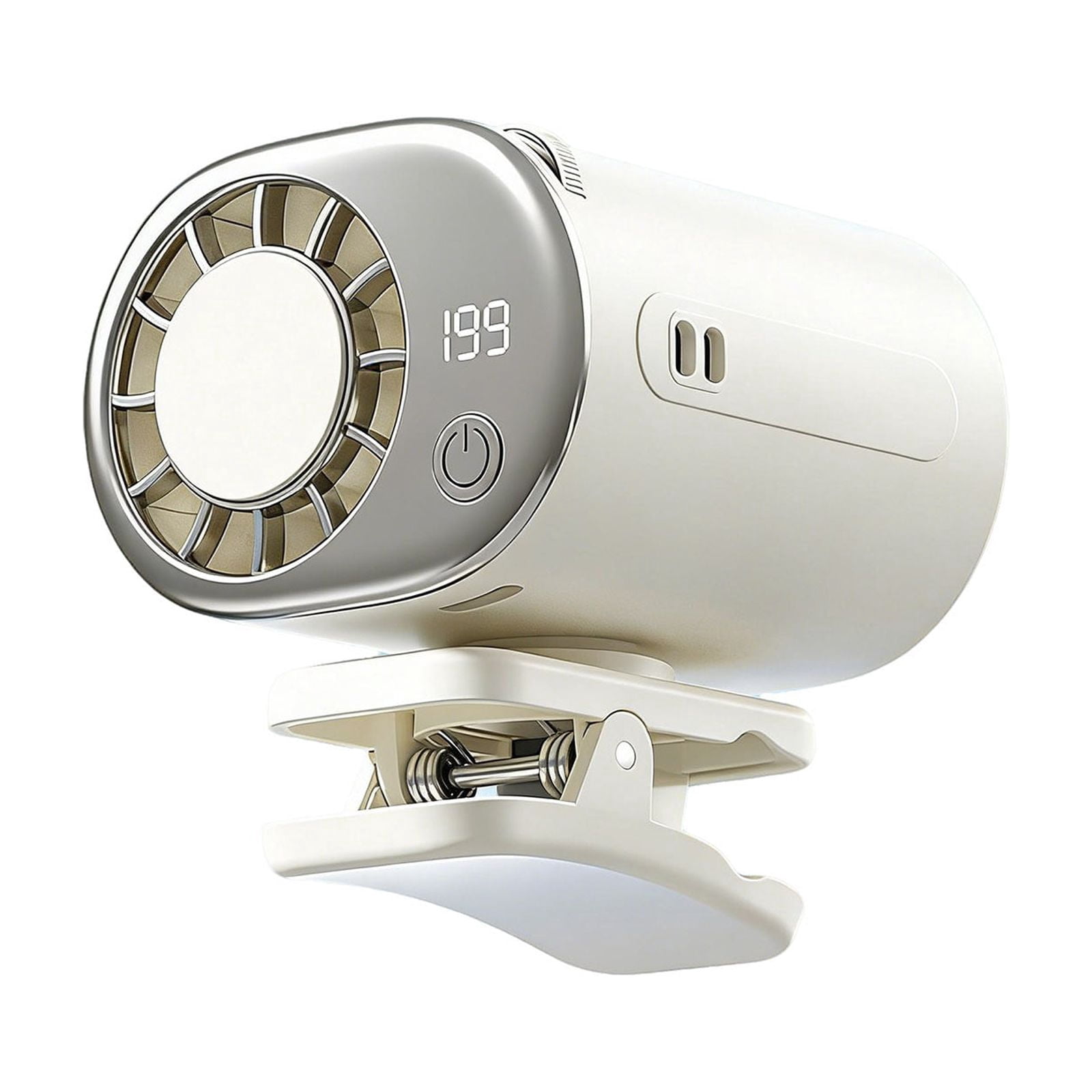 Clip on Fan with Digital Display, Rechargeable Portable Mini Fan, Usb-C, Ice Pack, for Car Office Travel Outdoor