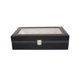 thumbnail image 5 of 12 Compartments Top-level Opening Style Leather Watch Collection Box Black, 5 of 5