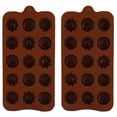 thumbnail image 1 of Heaveant Cake Mold, 2Pcs 15-Grid Beautiful Flower Shape Silicone Cake Mold Chocolate Mold DIY Baking Tool Accessory, 1 of 8