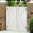 thumbnail image 2 of Swinging Doors, Wood Saloon Swing Doors, Swinging Barn Door, Auto Close Kitchen Bathroom Hallway Bar Swinging Door for Indoor (White 31.5"x35.4"), 2 of 9