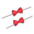thumbnail image 3 of KAKOWELY Ceintures à Nouer pour Femmes 10 Pcs Nœud Papillon Réglable et Rallonge de Cravate pour Hommes avec Bandes Élastiques et Clips pour Tenue Décontractée et de Travail Blanc 18.43"X0.39"X0.04 Pouces, 3 of 5