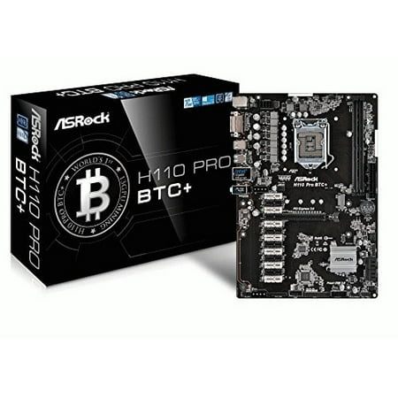 ASRock H110 Pro BTC+ 13GPU Mining Motherboard (Best Cryptocurrency Mining Motherboard)