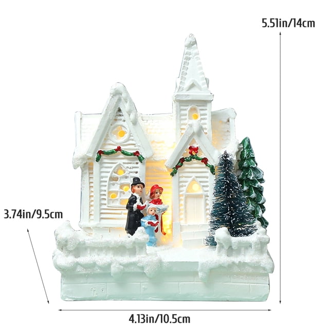 Adorno de pueblo navideño, casas de pueblo navideñas iluminadas con LED, decoración de pueblo navideño, decoración de habitación interior