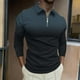 thumbnail image 1 of Blusa y camisa de manga larga con cuello vuelto para hombre, jersey de solapa de manga corta, top deportivo de manga corta con solapa, blusa de poliéster para hombre, 1 of 5