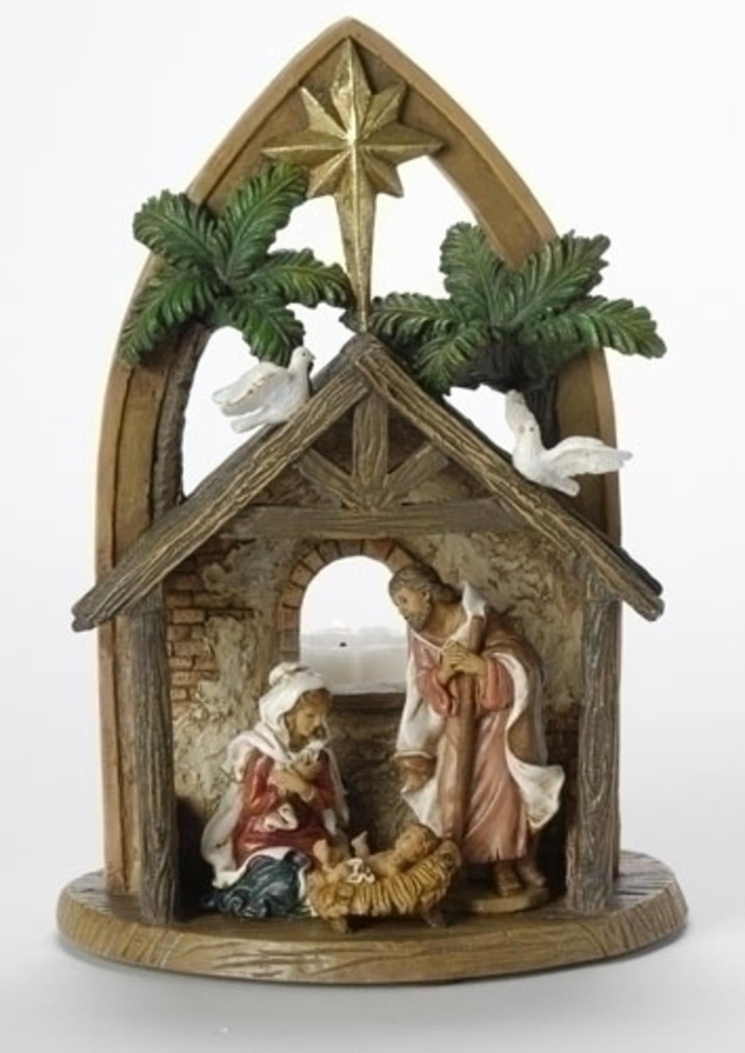 Fontanini Holy Family in Arch Nativity Votive Candle Holder 54631