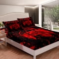 thumbnail image 2 of Gamer Fitted Sheet Twin Size,Gaming Bedding Sets Teens Gamer Room Decor,Video Game Console Gaming Bed Sheets Red and Black Tie Dye Sheets, 2 of 5