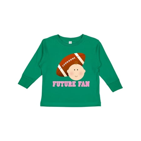 

Inktastic Girls Football Future Fan Girls Long Sleeve Toddler T-Shirt