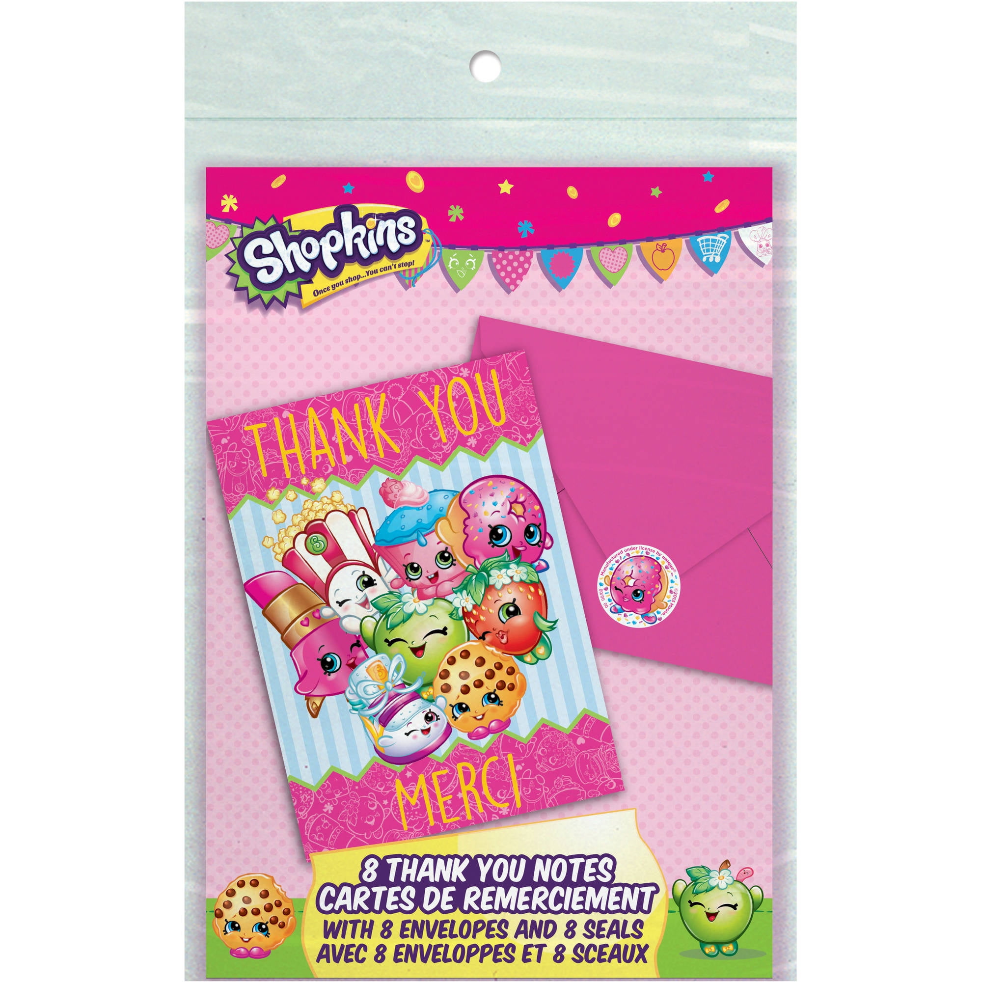 Shopkins Thank You Notes, 8ct