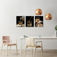 thumbnail image 5 of 3 Piece Canvas Prints Wall Art Whisky Pour into Wine Glass Brown Barrels Pictures Vintage Wine Wall Decor for Kitchen Bar Pub Home Decoration Gallery Wrap Ready to Hang 12"x16"x3 Panels, 5 of 5