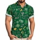 thumbnail image 1 of Ceisia Men's St. Patrick's Day Short Sleeve Shirt Clover Print Regular Straight Fit Green Turn-Down Collar Spring Summer Shirt Gift, 1 of 6