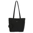 thumbnail image 1 of Bolso de mano con bolsillos con cremallera, bolso de lona para mujer, bolso de hombro, bolso informal grande, artículos esenciales diarios con monedero adicional, 1 of 7