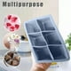 thumbnail image 4 of Bandejas de silicona para cubitos de hielo: moldes de silicona para cubitos de hielo de gran tamaño con tapa extraíble a prueba de fugas Bandeja cuadrada para cubitos de hielo para cócteles, whisky,, 4 of 5