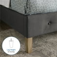 thumbnail image 4 of DeCoro Seattle Modern Tufted Upholstered Platform Bed | Headboard and Wood Frame with Wood Slat Support, King, Antonio Mid Night, 4 of 11