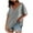 Gray, variant on ShomPort Women's V Neck T Shirts Oversized Solid Color Summer Short Sleeve Tees Casual Loose Basic Tops