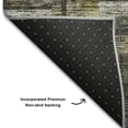 thumbnail image 5 of Addison Rugs Mayfield Premium Machine Washable Transitional Stripes Charcoal Round Rug, 8' x 8', 5 of 5