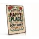 thumbnail image 3 of Bienvenido a mi lugar feliz: cartel metálico decorativo para la pared, ideal para sala de estar, cocina, casa de campo, dormitorio o baño., 3 of 5
