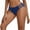 Blue, variant on Women's Brown High Waisted Swim Bottom Solid Color Bikini Bottoms Under $10 Free Shipping