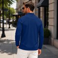 thumbnail image 5 of LODIENY Men's Long Sleeve Golf Shirts Lightweight Moisture Wicking Performance Tops Casual Collared Button Down Workout Basic Tees Blue M, 5 of 9