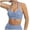 Grey, variant on Sports Bras for Women Breathable Workout Bra for Gym Backless Padded Longline Sports Bra for Women V-Neck Ruched Yoga Crop Top with Wide Straps and Cross Back Design
