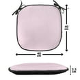 thumbnail image 4 of Polka Dots Chair Seating Cushion Set of 2, Tiny Little Retro Circles Vintage Style Geometric Round Motifs Composition, Seat Pads with Anti-slip Backing, 16"x16", White and Pink, by Ambesonne, 4 of 7