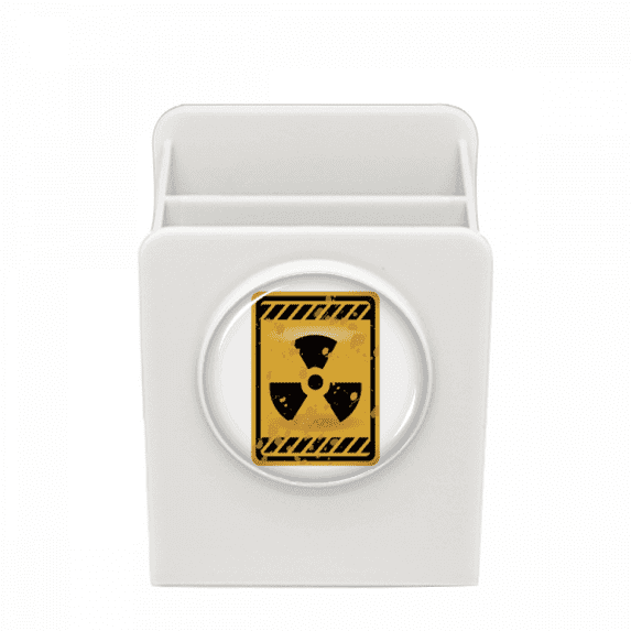 Logo Radioactive And Dangerous Substances No Entry Desk Pencil Holder Cup Pen Organizer