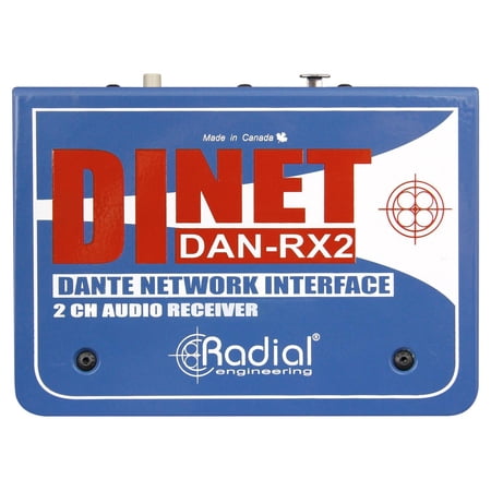 Radial DiNET DAN-RX2 2-Channel Dante Network Receiver