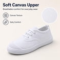 thumbnail image 2 of Girls White Shoes Canvas Comfortable Causal Sneakers for Boys Toddler Kids, 2 of 12