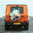 thumbnail image 4 of Haiem Spare Tire Cover , Wheel Cover with Tropical Summer Palm printed, Camper Spare Tire Cover Fit for Jeep Wrangler Rv SUV Truck Travel Trailer-16 inch, 4 of 9