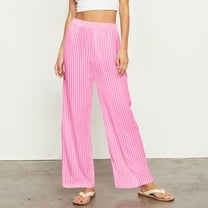 Women Plus Size Pants Women's Stylish Casual Everyday Striped Trousers