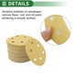 thumbnail image 4 of 70 Pcs Discos de Lija Redondos 240 Grano Hook and Loop Hojas de Lijado Universales para Reacondicionamiento Automotriz 125x125mm Óxido de Aluminio Amarillo, 4 of 7