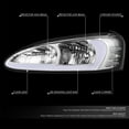 thumbnail image 2 of DNA Motoring For 04-08 Pontiac Grand Prix LED DRL Chrome Clear  Corner Headlight Lamps Pair, 2 of 8