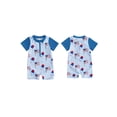 thumbnail image 2 of BemeyourBBs Kids Toddler Baby Boy 4th of July Swimsuit Independent Day One Piece Swimsuit Infant Boy Bathing Suit Short Sleeve Rash Guard American Flag Popsicle Swimwear Summer Beachwear, 2 of 9