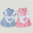 thumbnail image 4 of Reheyre Eye-Catching Striped Pattern Cotton Pet Clothes - Sweet Maid Style Skirt for Medium Dogs - Daily Wear Pet Clothing, 4 of 8