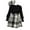 Black, variant on Mercatoo Teens Girls Skirt Set Long Sleeve Knitted Ribbed Shirt Tops Plaid Skirt Beret 3Pcs Outfit Kid Fall Winter Clothes