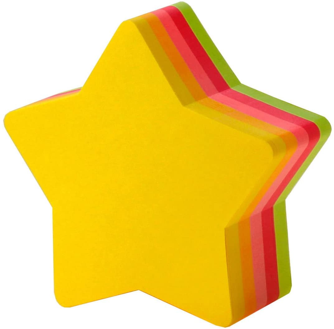 Post-it is sticky notes Star 72x72mm fluorescent color five-color 225 sheets 