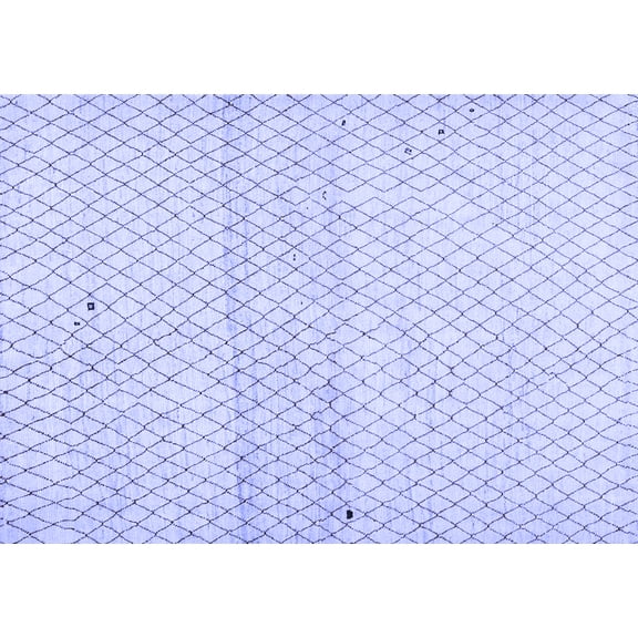Ahgly Company Indoor Rectangle Solid Blue Modern Area Rugs, 5' x 7'