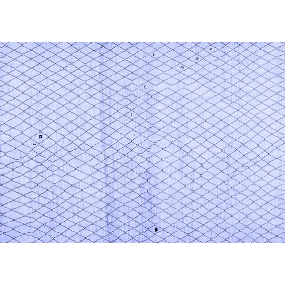 Ahgly Company Indoor Rectangle Solid Blue Modern Area Rugs, 7' x 9'