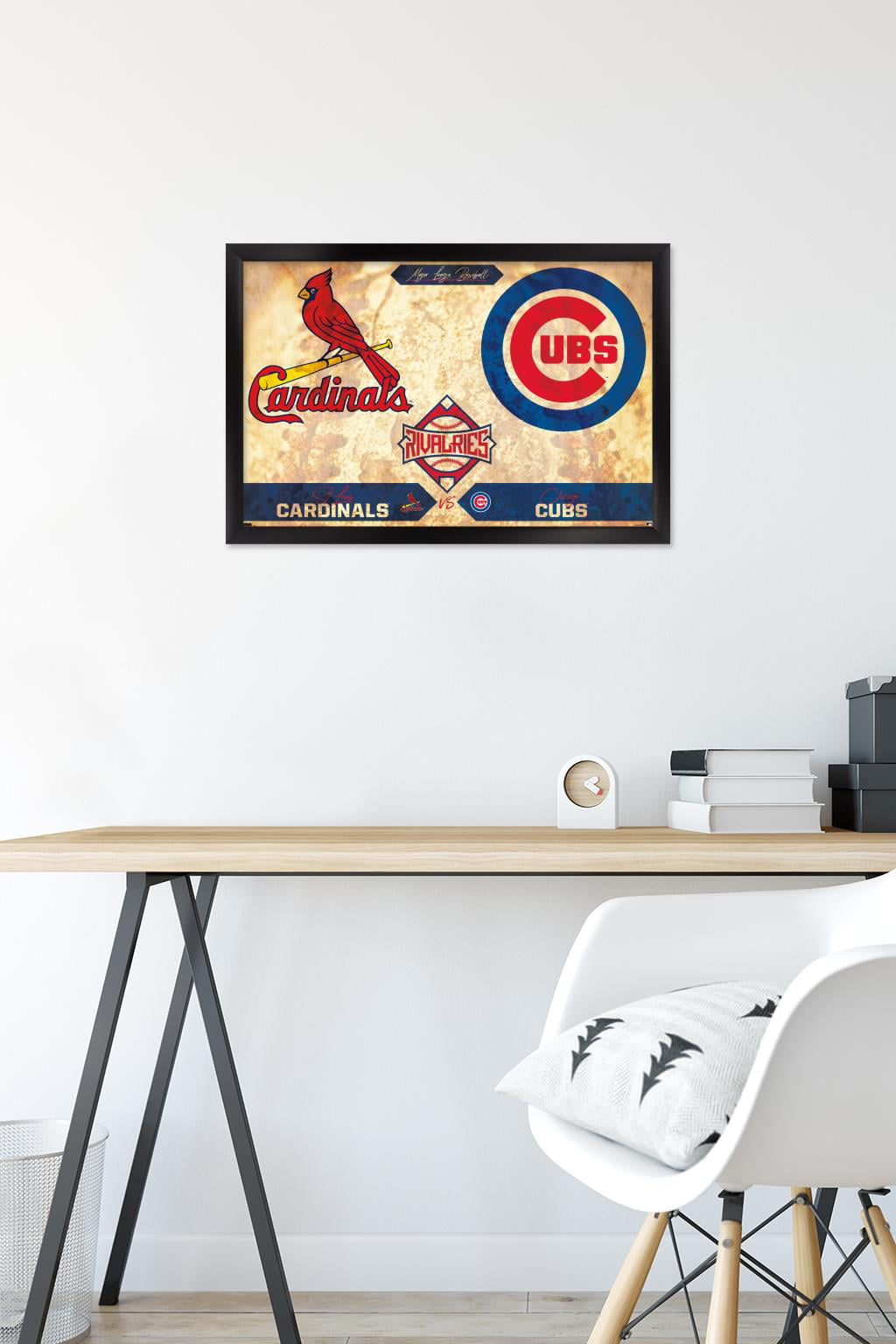 Trends International MLB St. Louis Cardinals - Busch Stadium 16 Framed Wall  Poster Prints Mahogany Framed Version 22.375 x 34