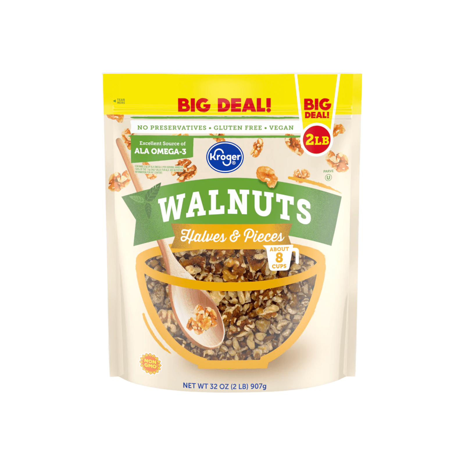 KG Walnut Halves & Pieces 32 oz . 2 Pack + Bonus