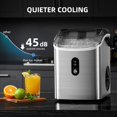 thumbnail image 5 of FREE VILLIGE Nugget Ice Maker Countertop with Soft Chewable Ice, Portable Sonic Ice Maker with Basket and Scoop, Removable Top Cover, Auto-Cleaning for Home/Party/RV/Camping (Stainless Steel Silver), 5 of 9