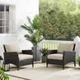 thumbnail image 2 of Crosley Kiawah Outdoor Wicker / Rattan Chair Set in Sand Beige (Set of 2), 2 of 13