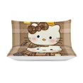 thumbnail image 3 of SQ15 Hello Kitty Ensemble de Lit Jumeau 3 Pcs - Comprend 1 Couette Simple et 2 Taies d'Oreiller Literie - Microfibre Résistante à la Décoloration HZ15(Simple135x200cm), 3 of 4
